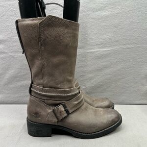Timberland Whittemore Mid Womens Size 6.5 Boots Side Zip Distressed Gray Leather